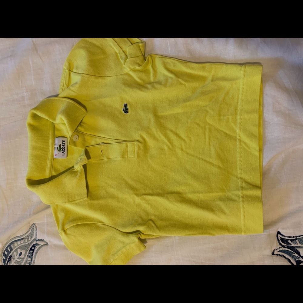 Lacoste yellow crop top